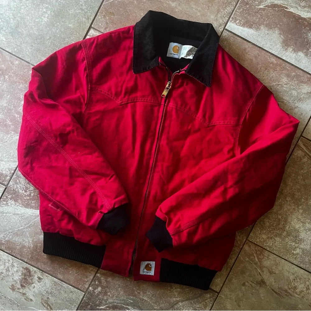 Carhartt Men's Vintage Red 1997 Santa Fe Jacket Insulated Lined Size Large - Picture 4 of 6